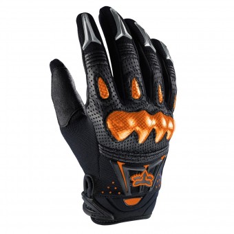 Guantes motocross FOX Bomber Black Naranja Guantes motocross FOX Bomber Black Naranja