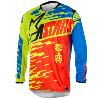 Camiseta Motocross Alpinestars Racer Braap Red Blue Niño Camiseta Motocross Alpinestars Racer Braap Red Blue Niño