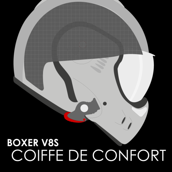 Interior casco Roof Acolchado Superior Boxer V8 S