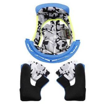 Interior casco LS2 Juego completo de forro azul Fast Evo MX437 Interior casco LS2 Juego completo de forro azul Fast Evo MX437
