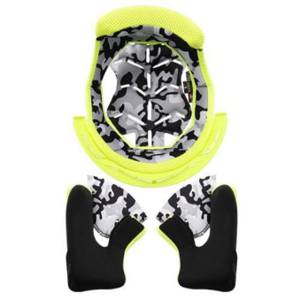 Interior casco LS2 Juego completo de forros amarillo fluorescente Fast Evo MX437 Interior casco LS2 Juego completo de forros amarillo fluorescente Fast Evo MX437