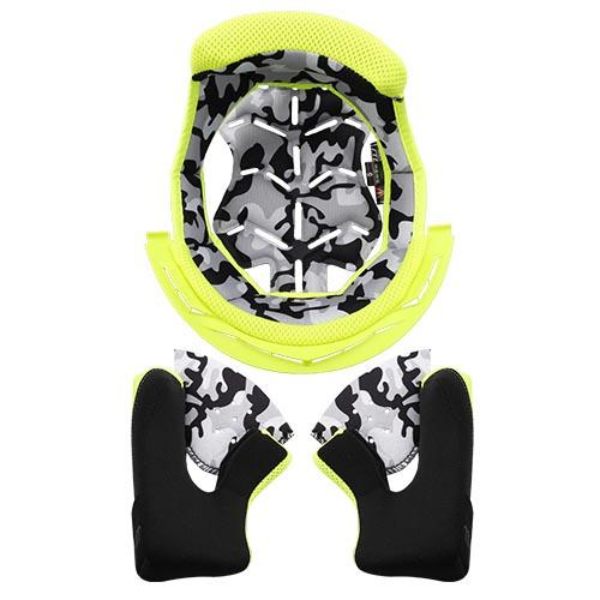 Interior casco LS2 Juego completo de forros amarillo fluorescente Fast Evo MX437
