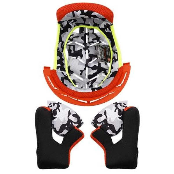 Interior casco LS2 Juego de forro completo naranja fluorescente Fast Evo MX437 junior Interior casco LS2 Juego de forro completo naranja fluorescente Fast Evo MX437 junior