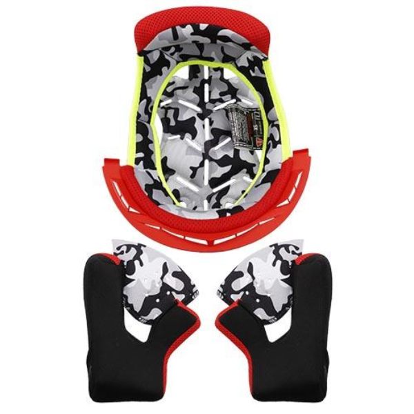 Interior casco LS2 Juego completo de liner rojo Fast Evo MX437 Interior casco LS2 Juego completo de liner rojo Fast Evo MX437