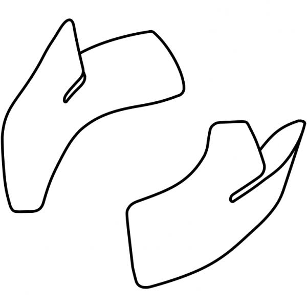 Interior casco Roof Par de carrilleras RO200 Carbon ECE 22.06 Interior casco Roof Par de carrilleras RO200 Carbon ECE 22.06