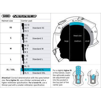 Shoei Revestimiento interior GT-Air 3 - Neotec 3 13MM