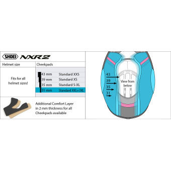 Shoei Par de Mejillas NXR2