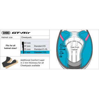 Shoei Par de Mejillas GT-AIR