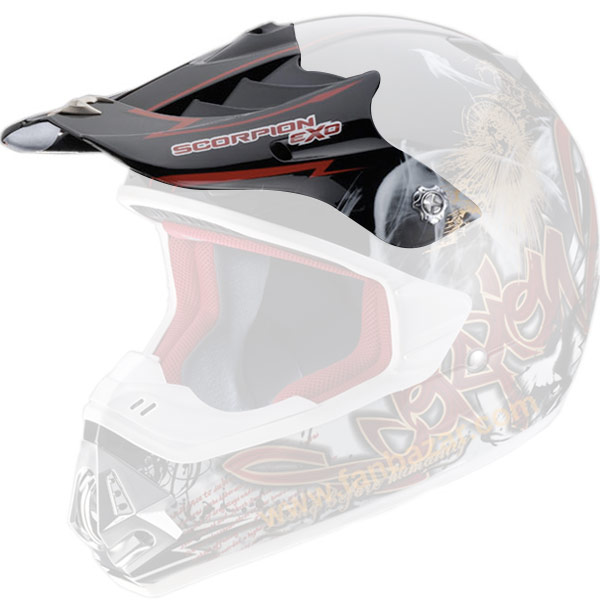Piezas sueltas casco Scorpion Visera VX-17 Air Eternity Negro Rojo Piezas sueltas casco Scorpion Visera VX-17 Air Eternity Negro Rojo