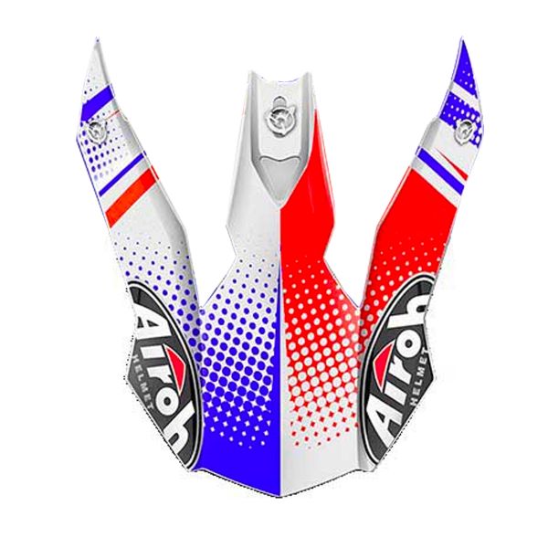 Piezas sueltas casco Airoh Terminator 2.1 Hendido Azul Blanco Rojo gorra