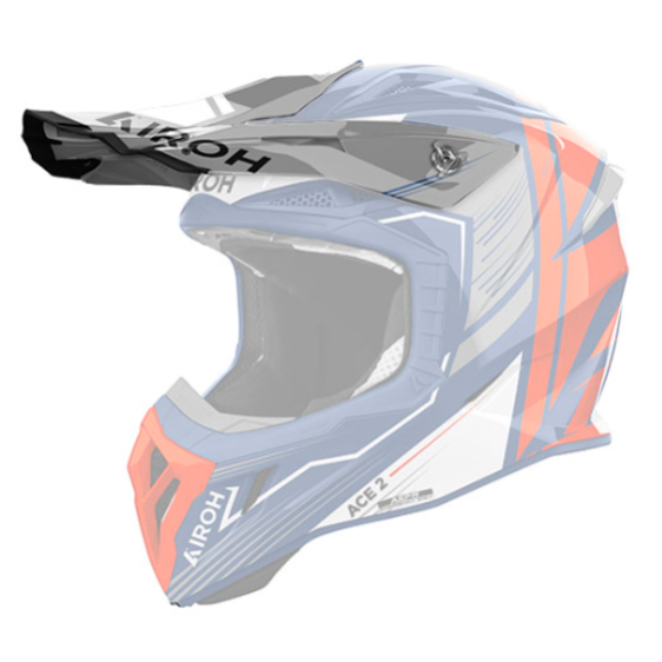 Piezas sueltas casco Airoh Aviator Ace 2 Motor cerúleo brillo pico Piezas sueltas casco Airoh Aviator Ace 2 Motor cerúleo brillo pico