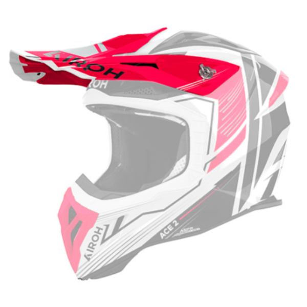 Piezas sueltas casco Airoh Aviator Ace 2 Motor rojo brillo pico Piezas sueltas casco Airoh Aviator Ace 2 Motor rojo brillo pico