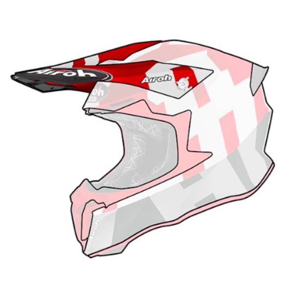 Piezas sueltas casco Airoh Twist 2.0 Marco Rojo Pico Mate