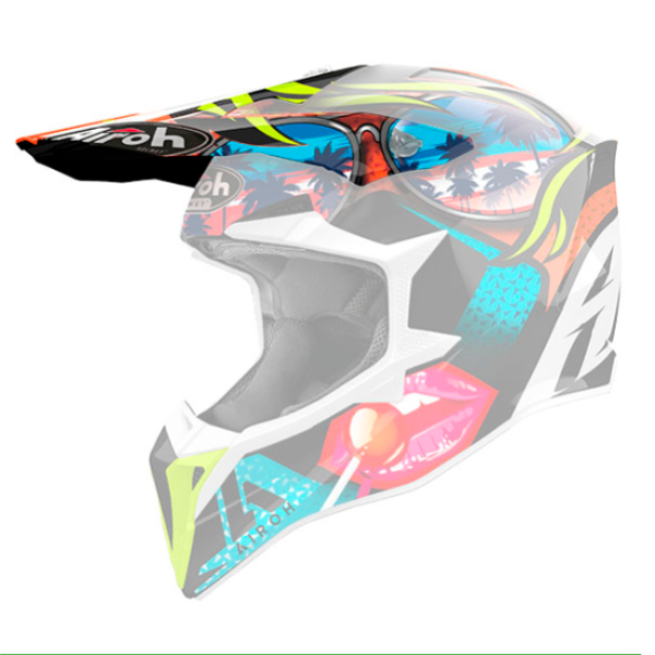 Piezas sueltas casco Airoh Wraaap Lollipop brillo pico Piezas sueltas casco Airoh Wraaap Lollipop brillo pico