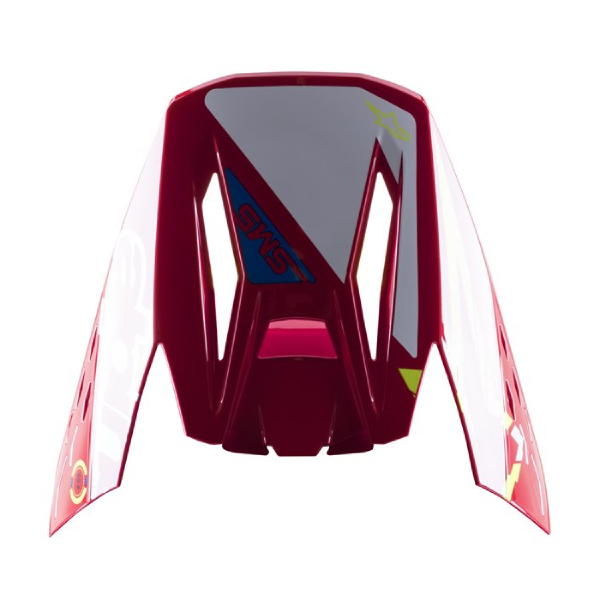 Piezas sueltas casco Alpinestars S-M5 Action Rojo brillante blanco amarillo fluo pico Piezas sueltas casco Alpinestars S-M5 Action Rojo brillante blanco amarillo fluo pico