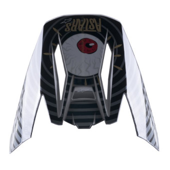 Piezas sueltas casco Alpinestars S-M5 Casquete solar Negro gris dorado brillante Piezas sueltas casco Alpinestars S-M5 Casquete solar Negro gris dorado brillante