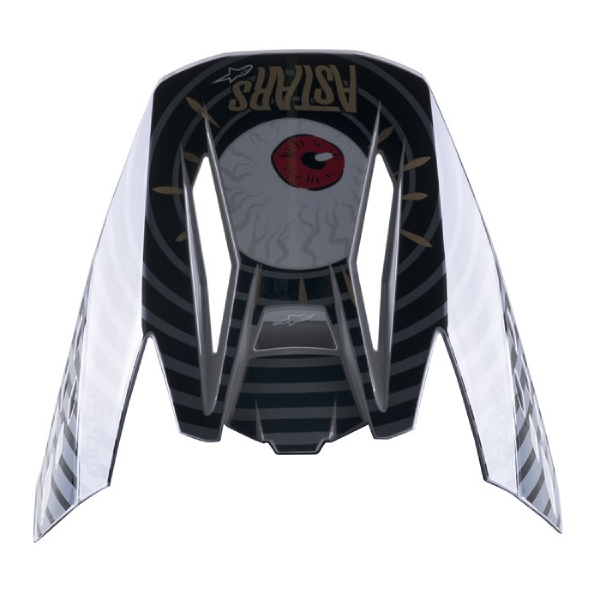 Piezas sueltas casco Alpinestars S-M5 Casquete solar Negro gris dorado brillante