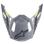 Piezas sueltas casco Alpinestars S-M8 Contacto Plata mate pico