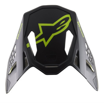 Piezas sueltas casco Alpinestars S-M8 Echo Negro amarillo fluo mate pico