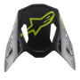 Piezas sueltas casco Alpinestars S-M8 Echo Negro amarillo fluo mate pico