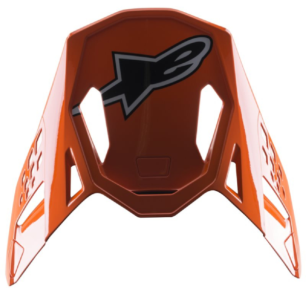 Piezas sueltas casco Alpinestars S-M8 Factory Azul oscuro naranja amarillo fluo pico
