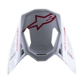 Piezas sueltas casco Alpinestars S-M8 Radium 2 Rojo brillante blanco pico brillante