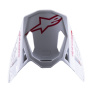 Piezas sueltas casco Alpinestars S-M8 Radium 2 Rojo brillante blanco pico brillante