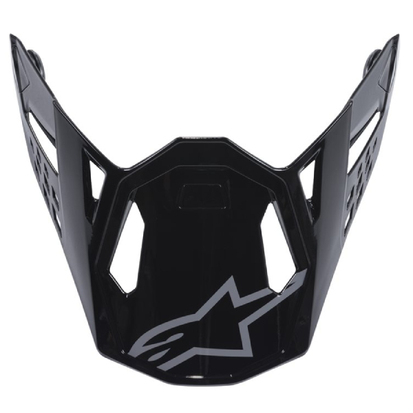 Piezas sueltas casco Alpinestars S-M8 Negro radio pico brillante