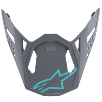 Piezas sueltas casco Alpinestars S-M8 Gris Radium teal mate pico Piezas sueltas casco Alpinestars S-M8 Gris Radium teal mate pico