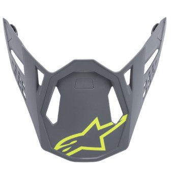 Piezas sueltas casco Alpinestars S-M8 Gris radio amarillo fluo mate pico Piezas sueltas casco Alpinestars S-M8 Gris radio amarillo fluo mate pico