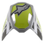 Piezas sueltas casco Alpinestars S-M8 Triple Plata negro amarillo fluo pico