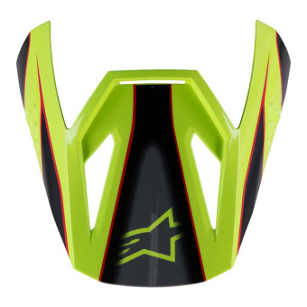 Piezas sueltas casco Alpinestars S-M3 Fray Visor Rojo Amarillo Fluo Negro Brillante Piezas sueltas casco Alpinestars S-M3 Fray Visor Rojo Amarillo Fluo Negro Brillante