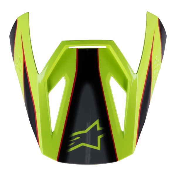 Piezas sueltas casco Alpinestars S-M3 Fray Visor Rojo Amarillo Fluo Negro Brillante Piezas sueltas casco Alpinestars S-M3 Fray Visor Rojo Amarillo Fluo Negro Brillante