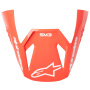 Piezas sueltas casco Alpinestars S-M3 Radium Visor Negro Rojo Fluo Blanco Brillante