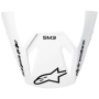 Piezas sueltas casco Alpinestars S-M3 Radium Visor Negro Blanco Gris Brillante