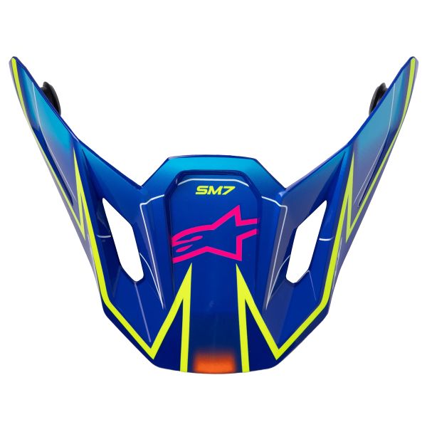 Piezas sueltas casco Alpinestars S-M7 Cast Visor Azul Rosa Amarillo Fluo Brillante