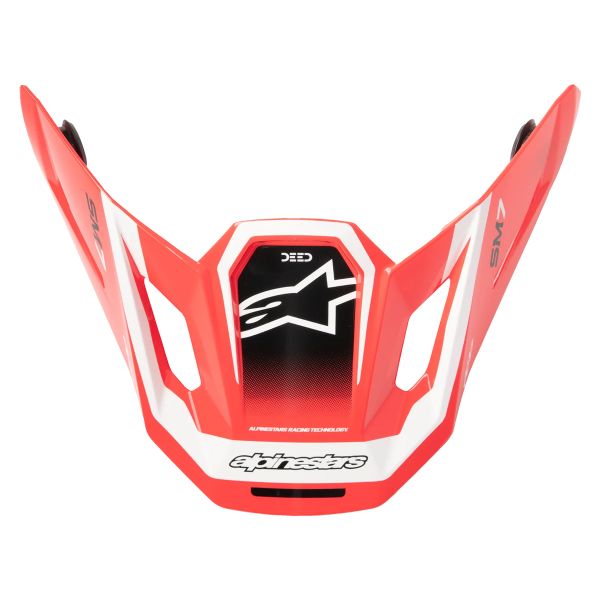 Piezas sueltas casco Alpinestars S-M7 Deed Visera Rojo Negro Blanco Brillante Piezas sueltas casco Alpinestars S-M7 Deed Visera Rojo Negro Blanco Brillante