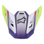 Piezas sueltas casco Alpinestars S-M7 Fuse Visera Amarillo Fluo Morado Brillante