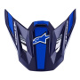 Piezas sueltas casco Alpinestars S-M7 Visera Rise Azul Blanco Brillante
