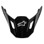Piezas sueltas casco Alpinestars S-M7 Visera Slida Negra Brillante