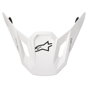 Piezas sueltas casco Alpinestars S-M7 Visera sólida blanca brillante Piezas sueltas casco Alpinestars S-M7 Visera sólida blanca brillante