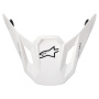 Piezas sueltas casco Alpinestars S-M7 Visera slida blanca brillante