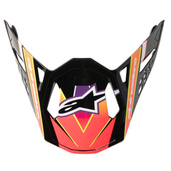 Piezas sueltas casco Alpinestars Visera S-M10 Era Rosa Violeta Amarillo Fluo Brillante Piezas sueltas casco Alpinestars Visera S-M10 Era Rosa Violeta Amarillo Fluo Brillante