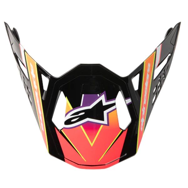 Piezas sueltas casco Alpinestars Visera S-M10 Era Rosa Violeta Amarillo Fluo Brillante