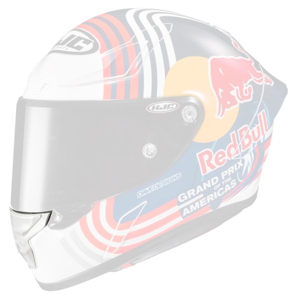 Piezas sueltas casco HJC RPHA1 Ventilador de mentonera Red Bull Austin GP MC21