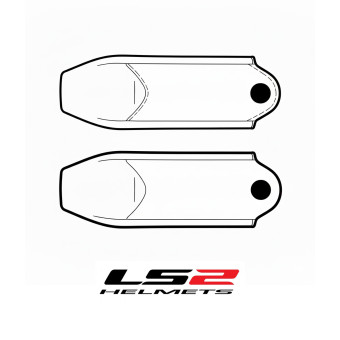 Piezas sueltas casco LS2 Cubrebarbilla Pioneer II MX702 - Fast II MX708