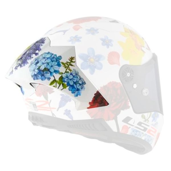 Piezas sueltas casco LS2 Spoiler Thunder C GP Flores Blanco FF805