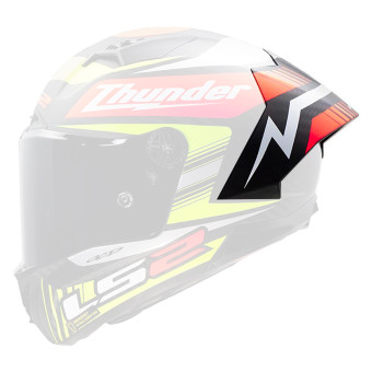 Piezas sueltas casco LS2 Spoiler Thunder GP Aero Replica Negro FF805 Piezas sueltas casco LS2 Spoiler Thunder GP Aero Replica Negro FF805