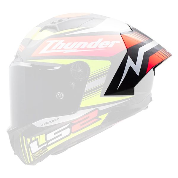 Piezas sueltas casco LS2 Spoiler Thunder GP Aero Replica Negro FF805