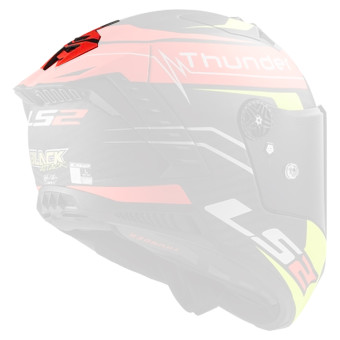 Piezas sueltas casco LS2 Ventilaci�n trasera Thunder C Attack Rojo mate H-V Amarillo FF805